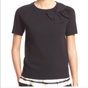 Kate Spade Short Sleeved Sweater with Bow Pocket